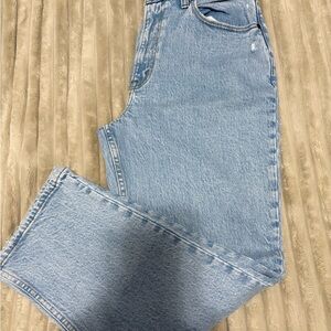 Abercrombie & Fitch Light Wash Denim 90s straight ultra high rise jeans